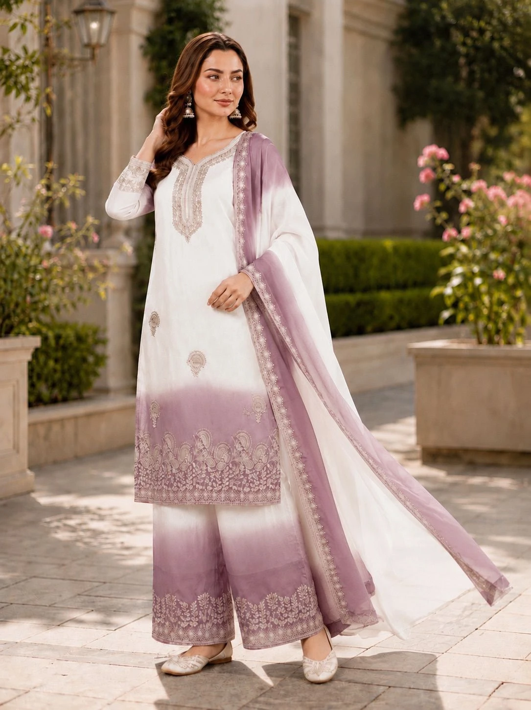 Designer Party Wear Palazzo Suit Set