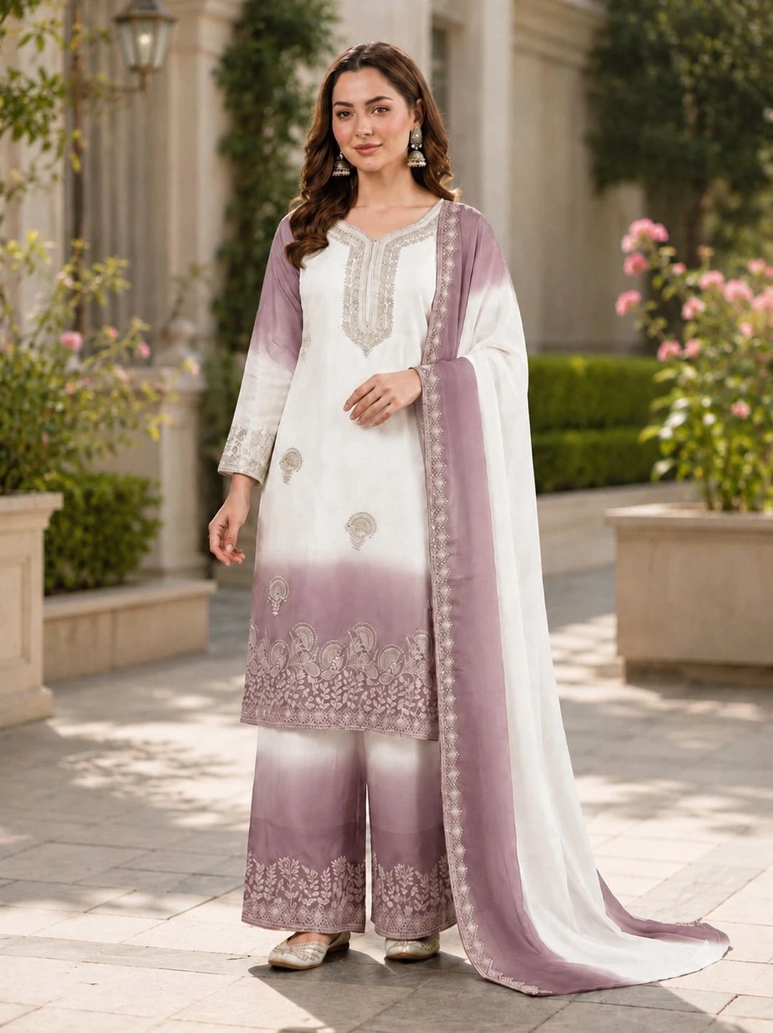 Designer Party Wear Palazzo Suit Set