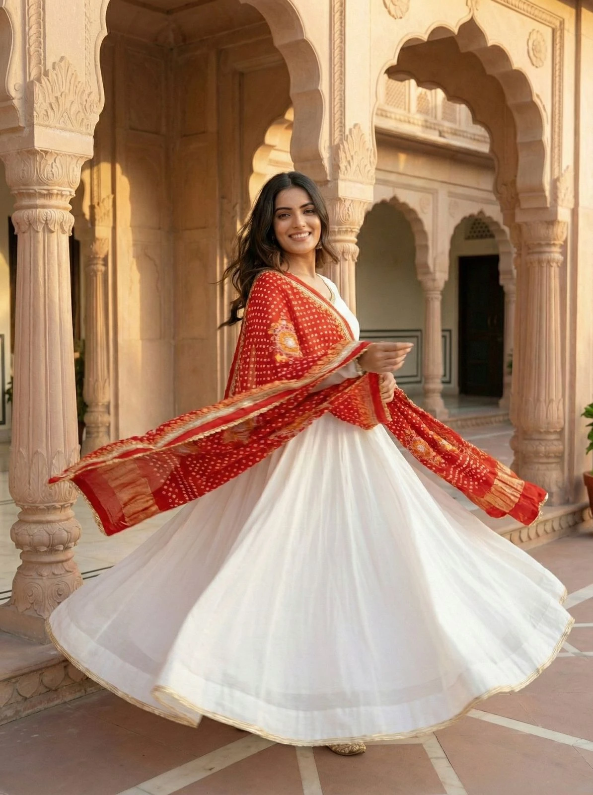 Designer Roman Silk Gown Pant With Dupatta Collection