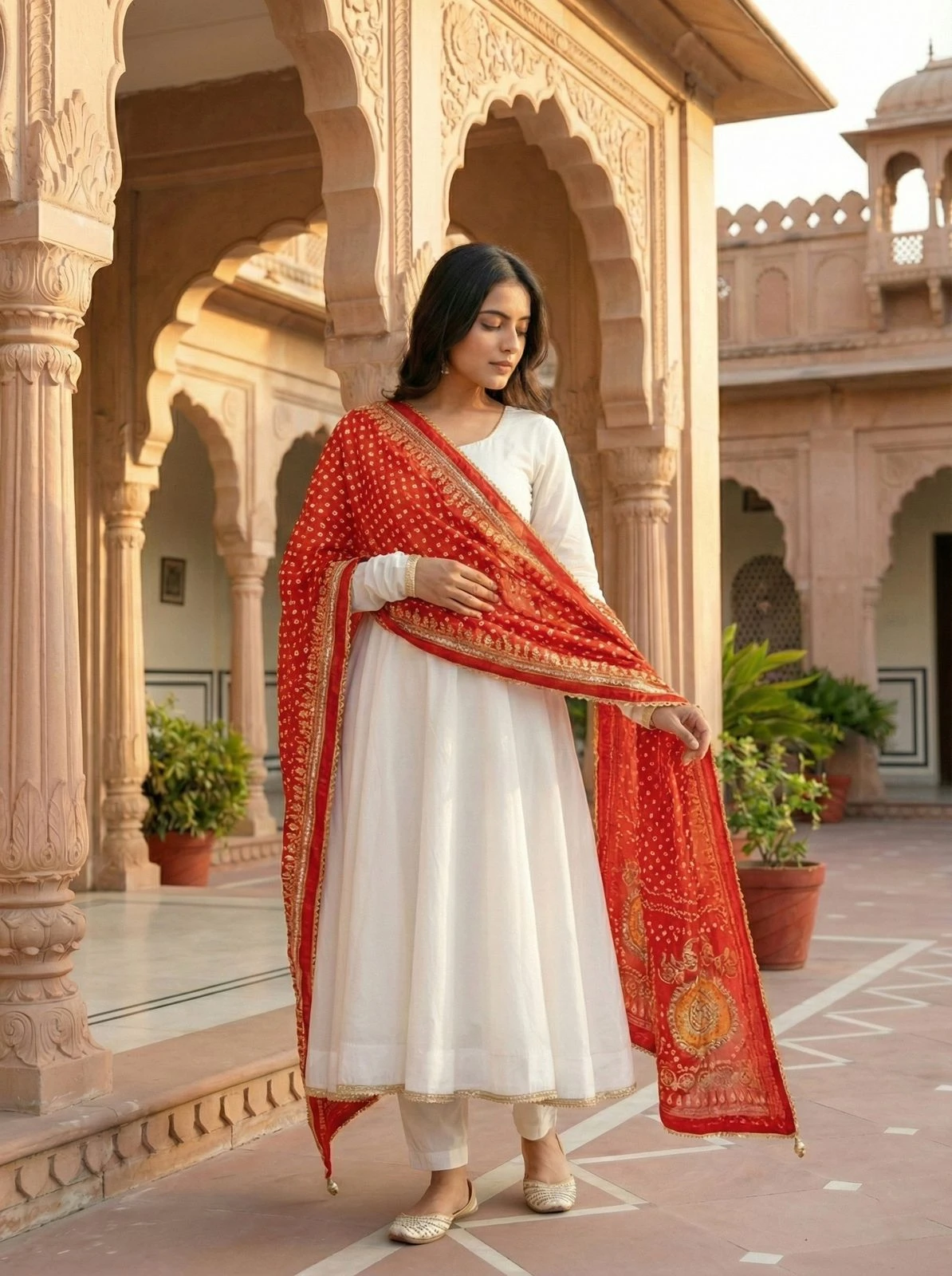 Designer Roman Silk Gown Pant With Dupatta Collection