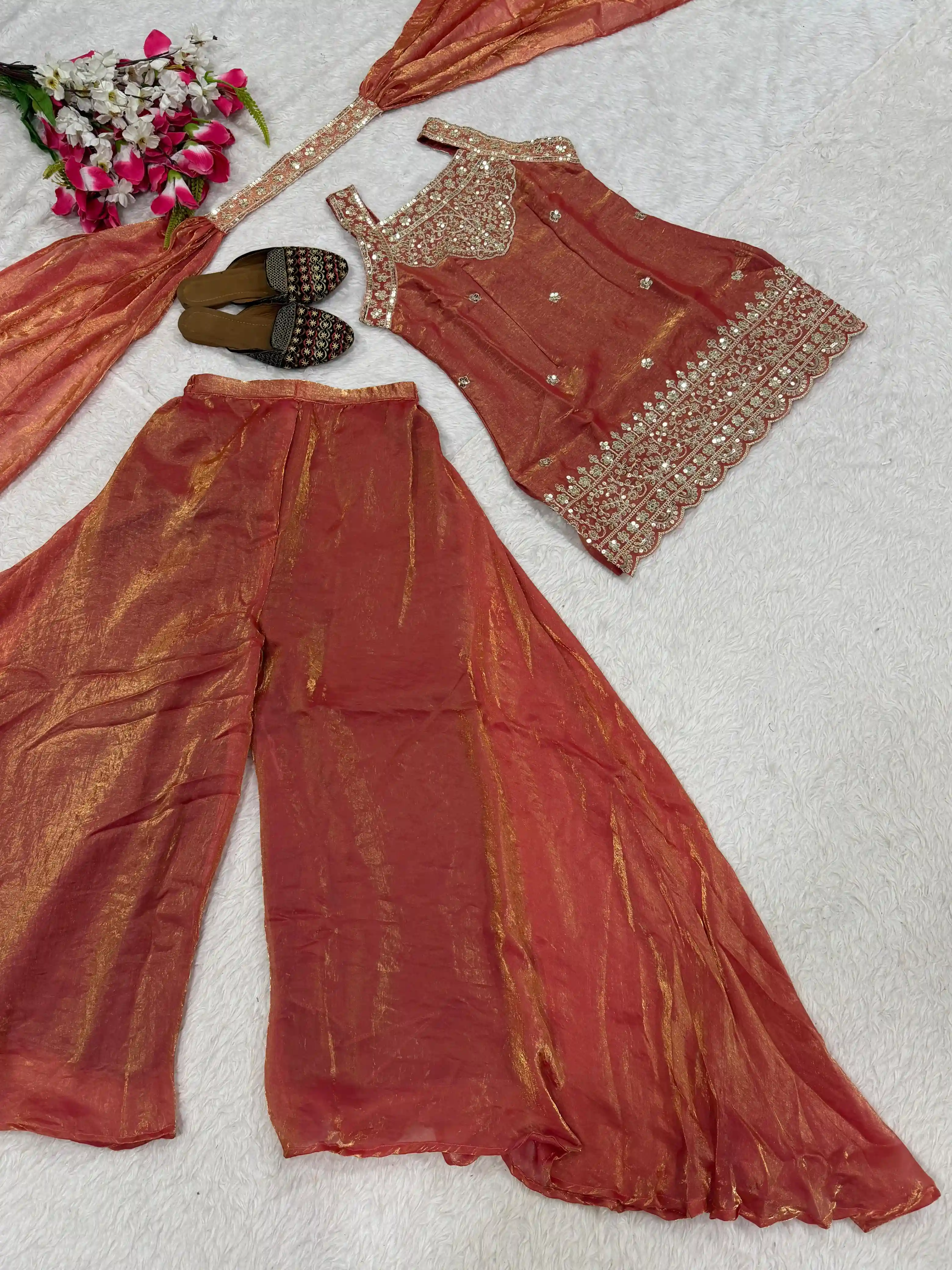 Designer Sharara Palazzo Suit Set