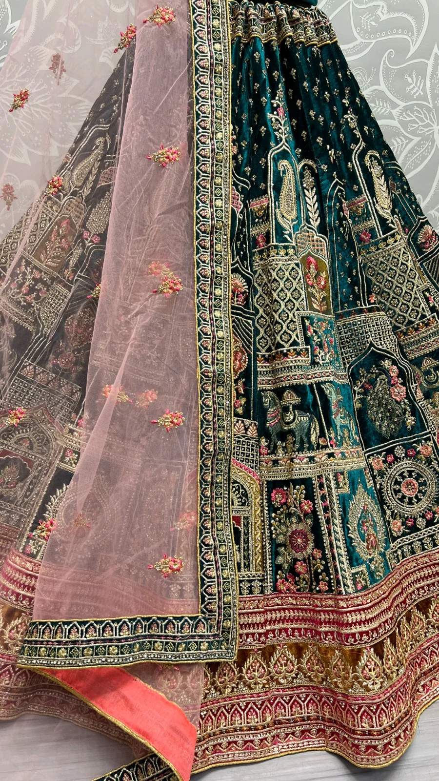 Designer Velvet Lehenga Choli Collection 2466