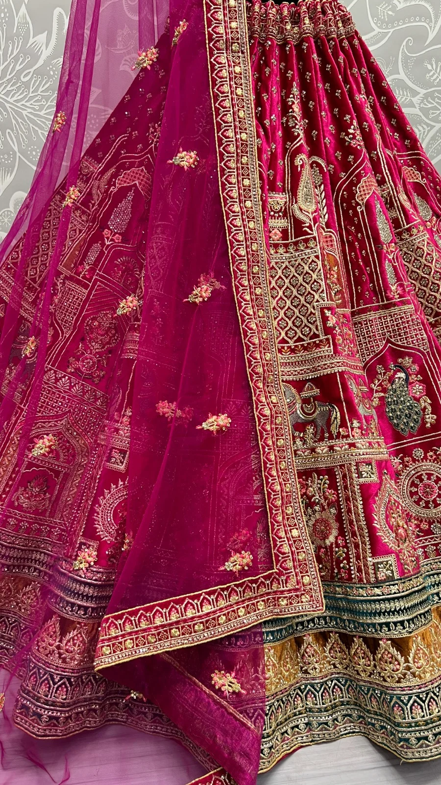 Designer Velvet Lehenga Choli Collection 2466