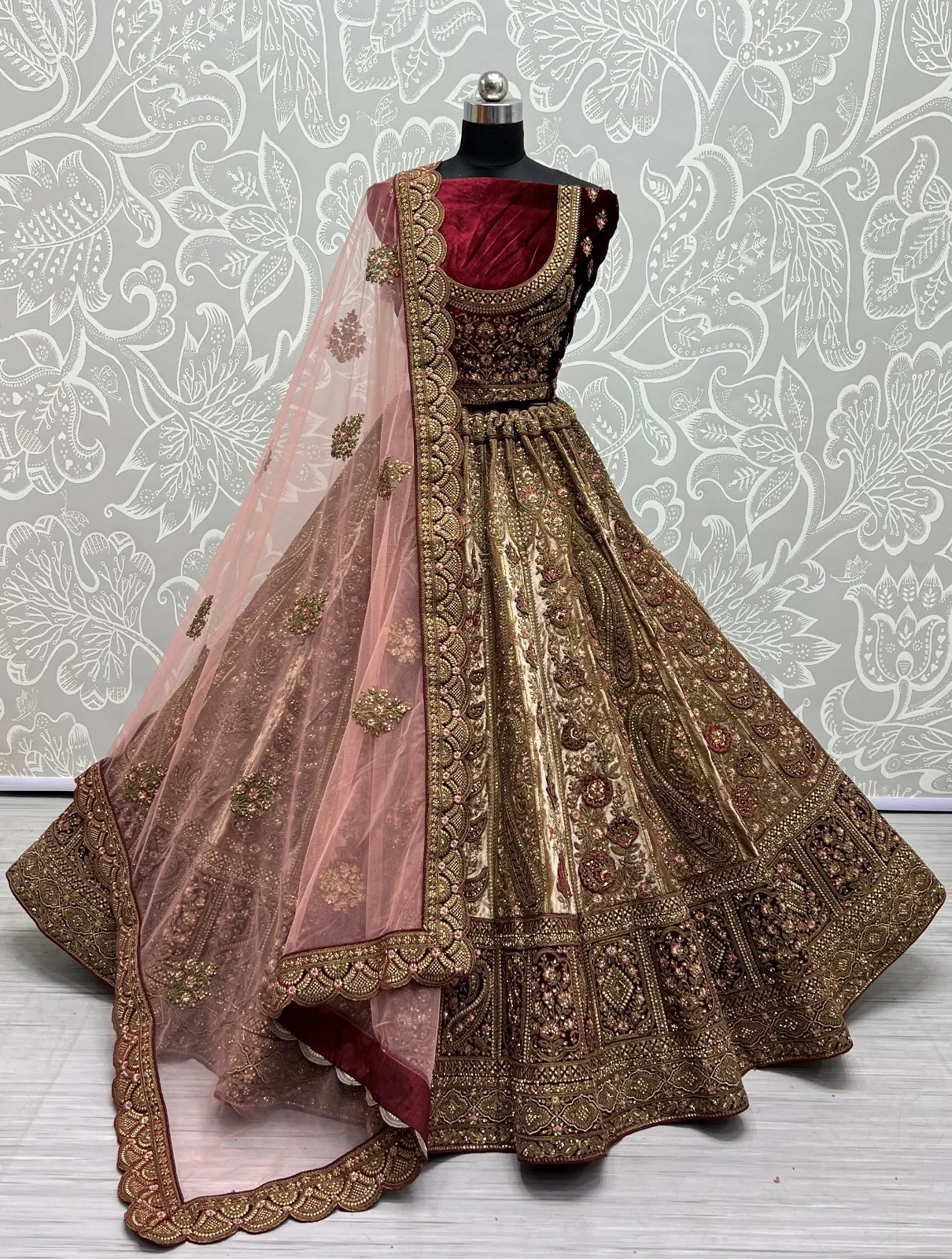 Designer Velvet Lehenga Choli Collection 2475