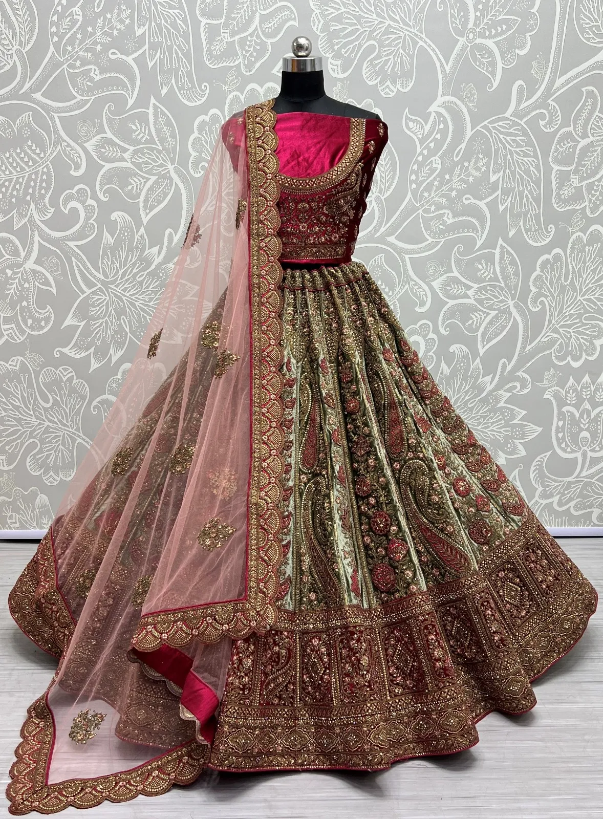 Designer Velvet Lehenga Choli Collection 2475