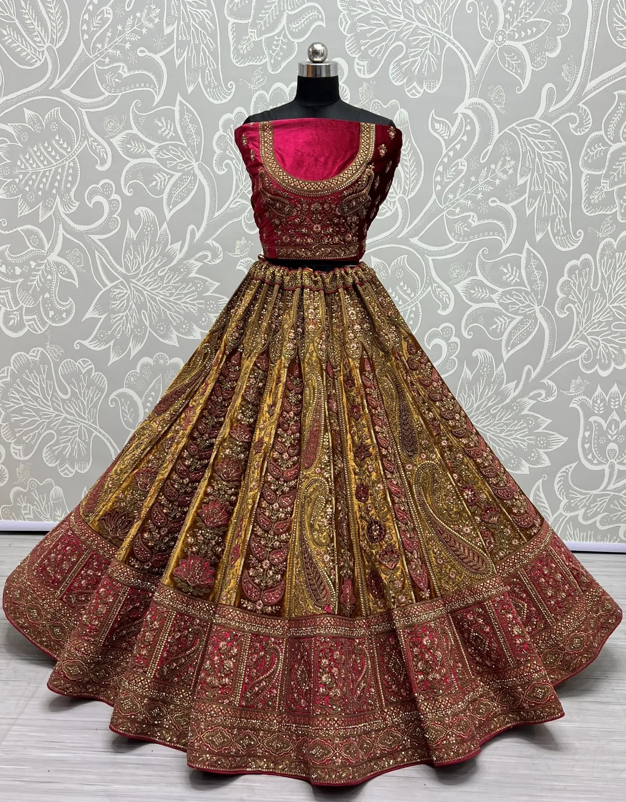 Designer Velvet Lehenga Choli Collection 2475