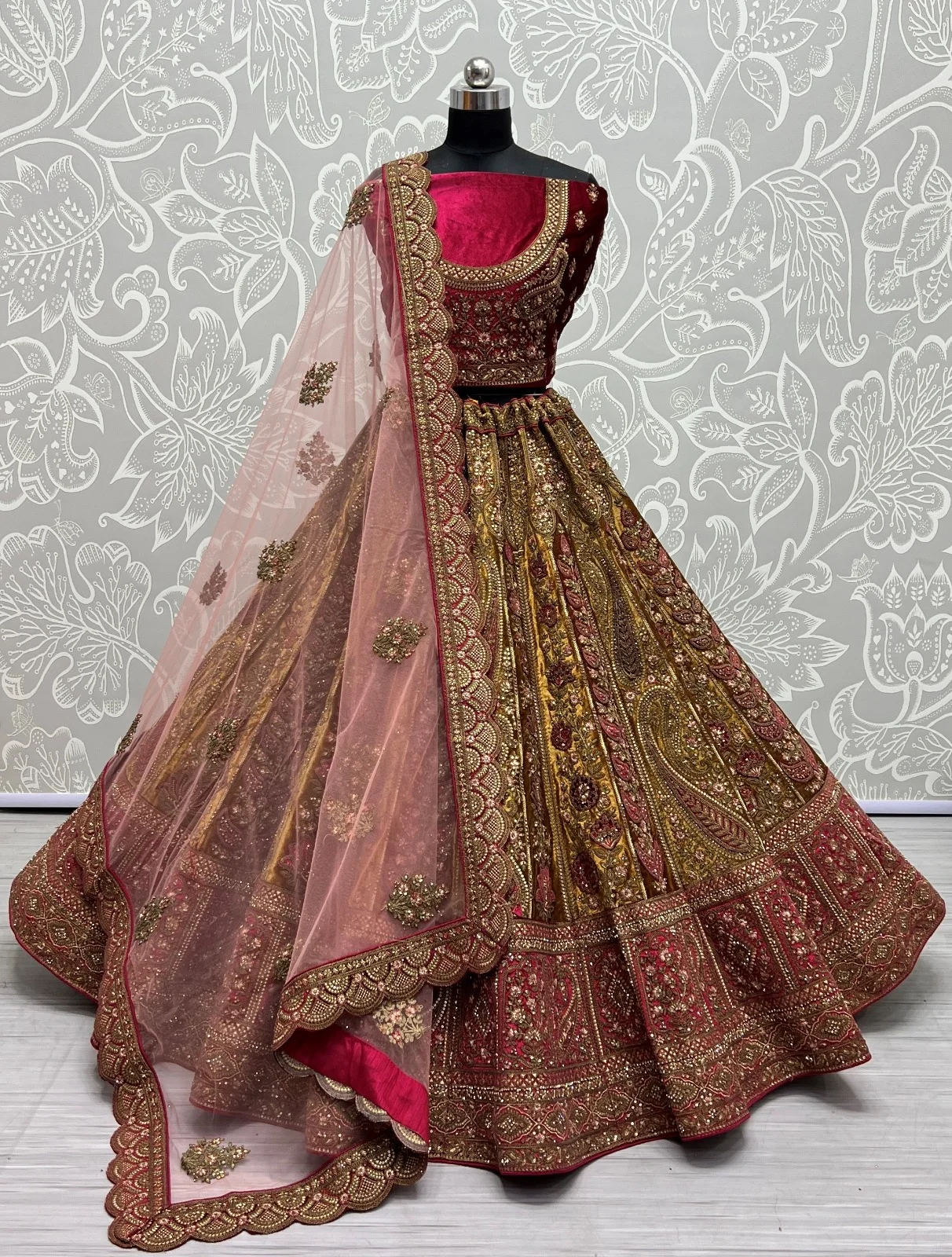 Designer Velvet Lehenga Choli Collection 2475
