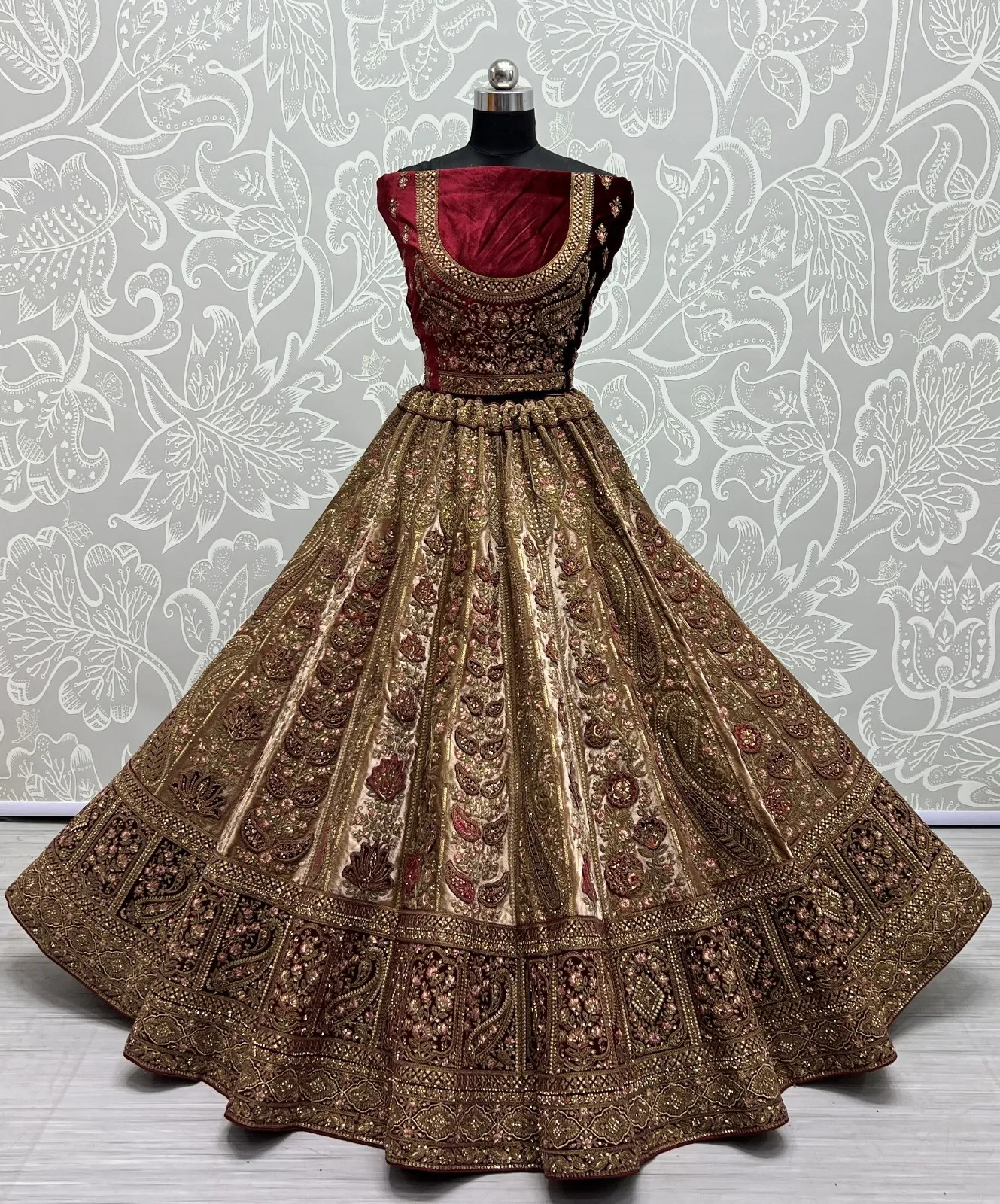 Designer Velvet Lehenga Choli Collection 2475