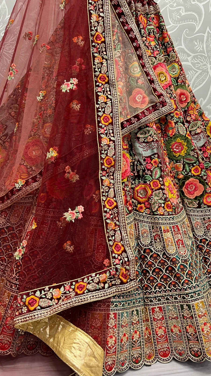 Designer Velvet Lehenga Choli Collection 2476
