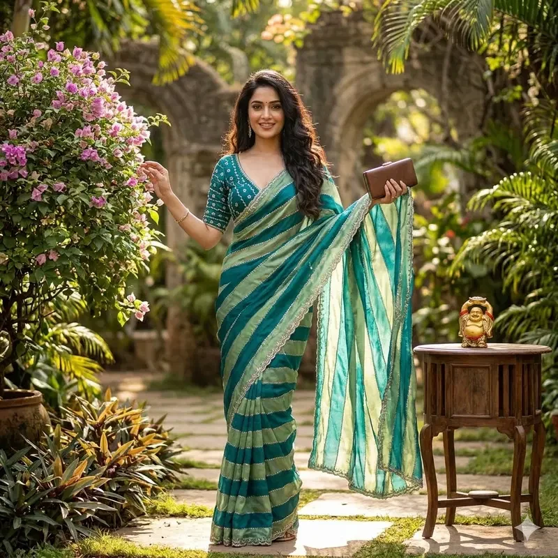 Ds 820 Space Silk Jarkhan Work Premium Saree Collection