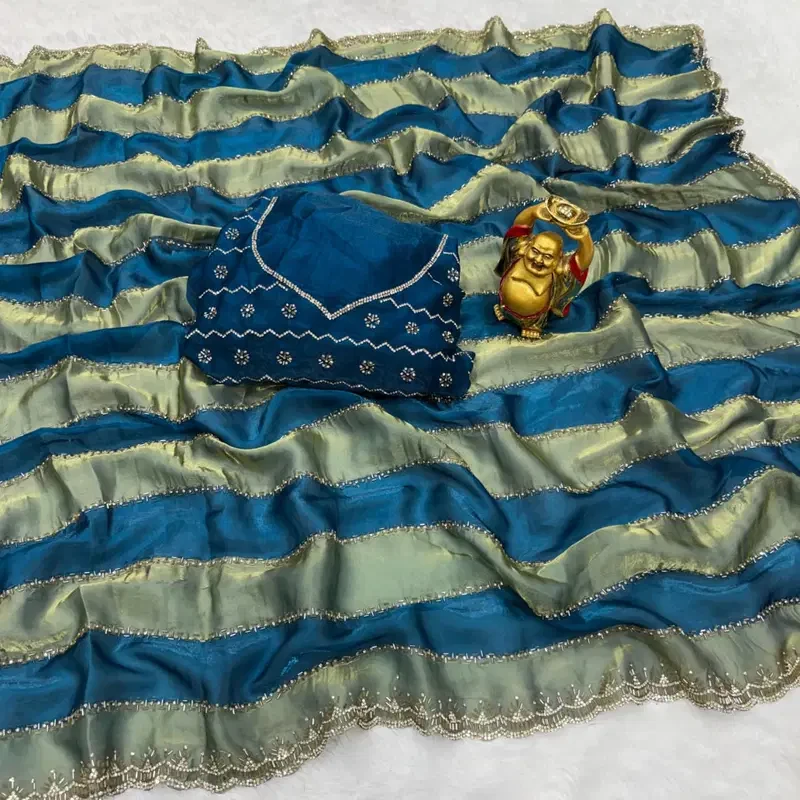 Ds 820 Space Silk Jarkhan Work Premium Saree Collection