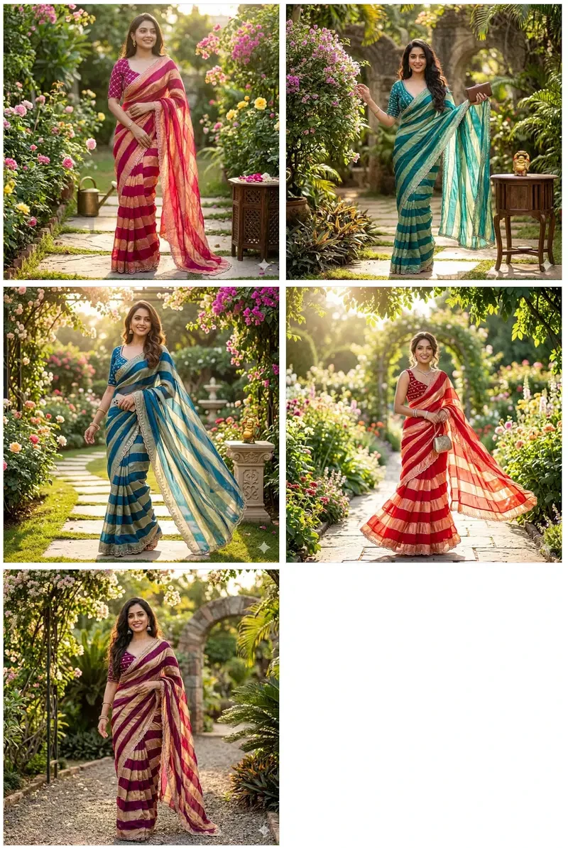 Ds 820 Space Silk Jarkhan Work Premium Saree Collection