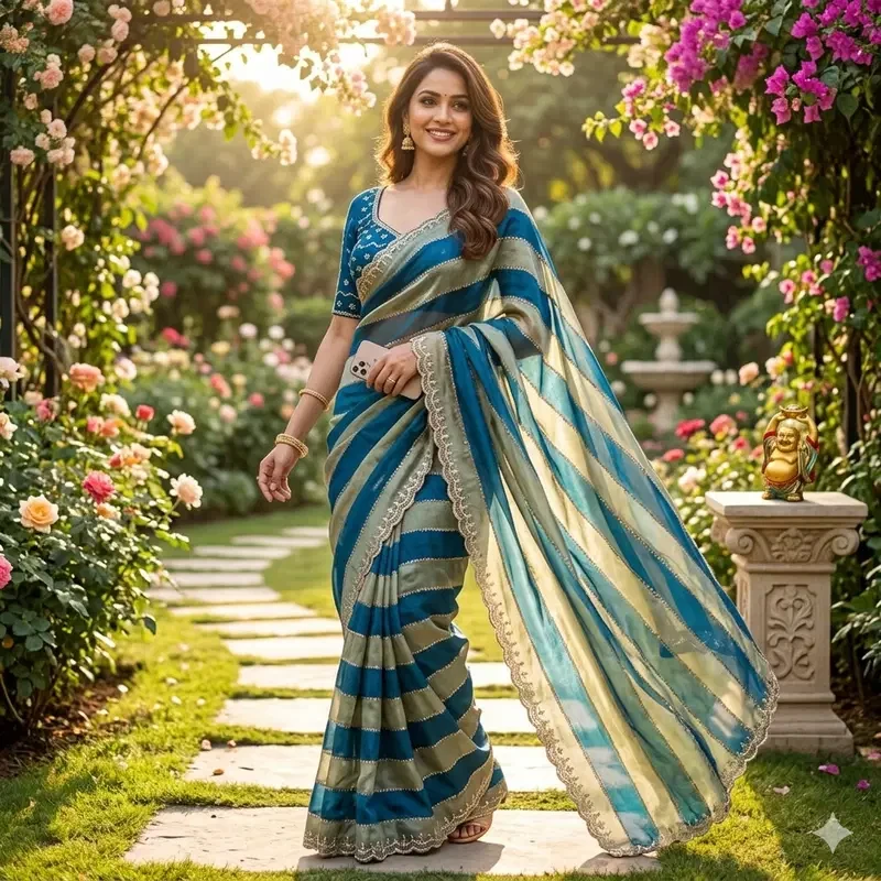 Ds 820 Space Silk Jarkhan Work Premium Saree Collection