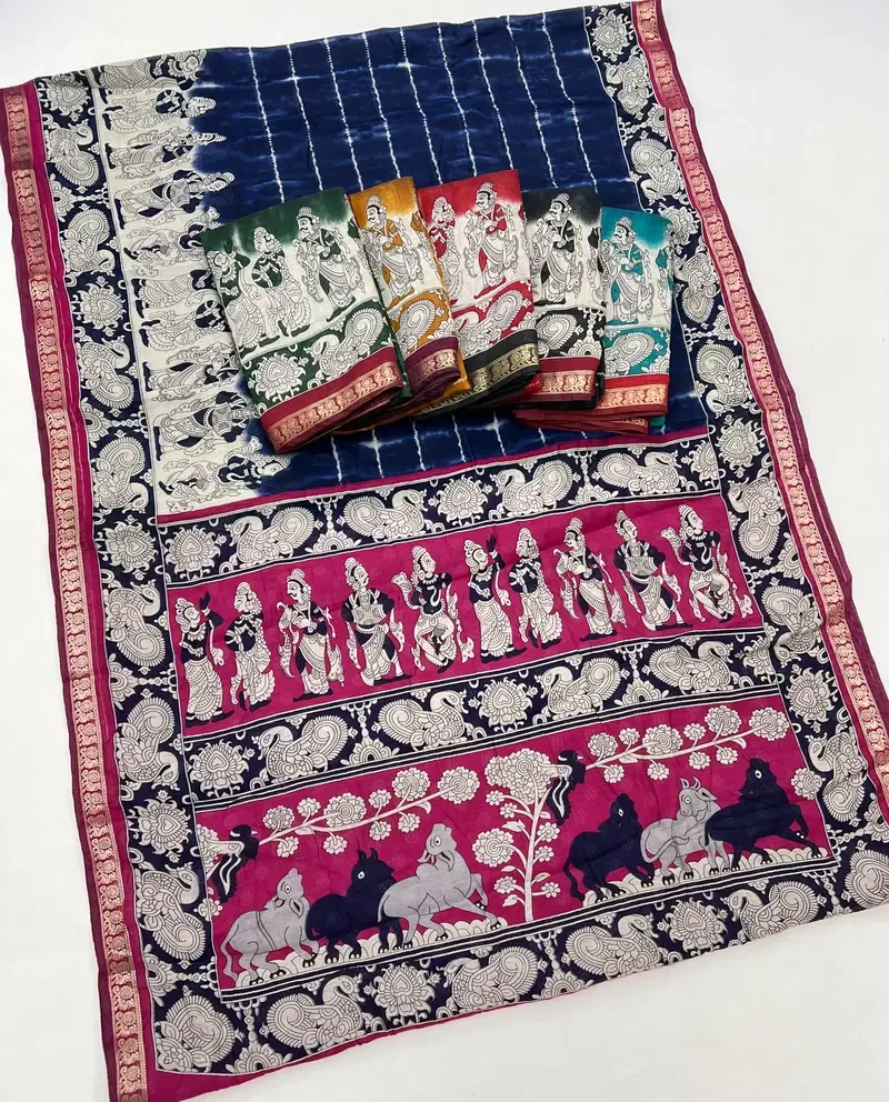 Gaiya a 7001 to 7006 Pv Cotton Saree Collection