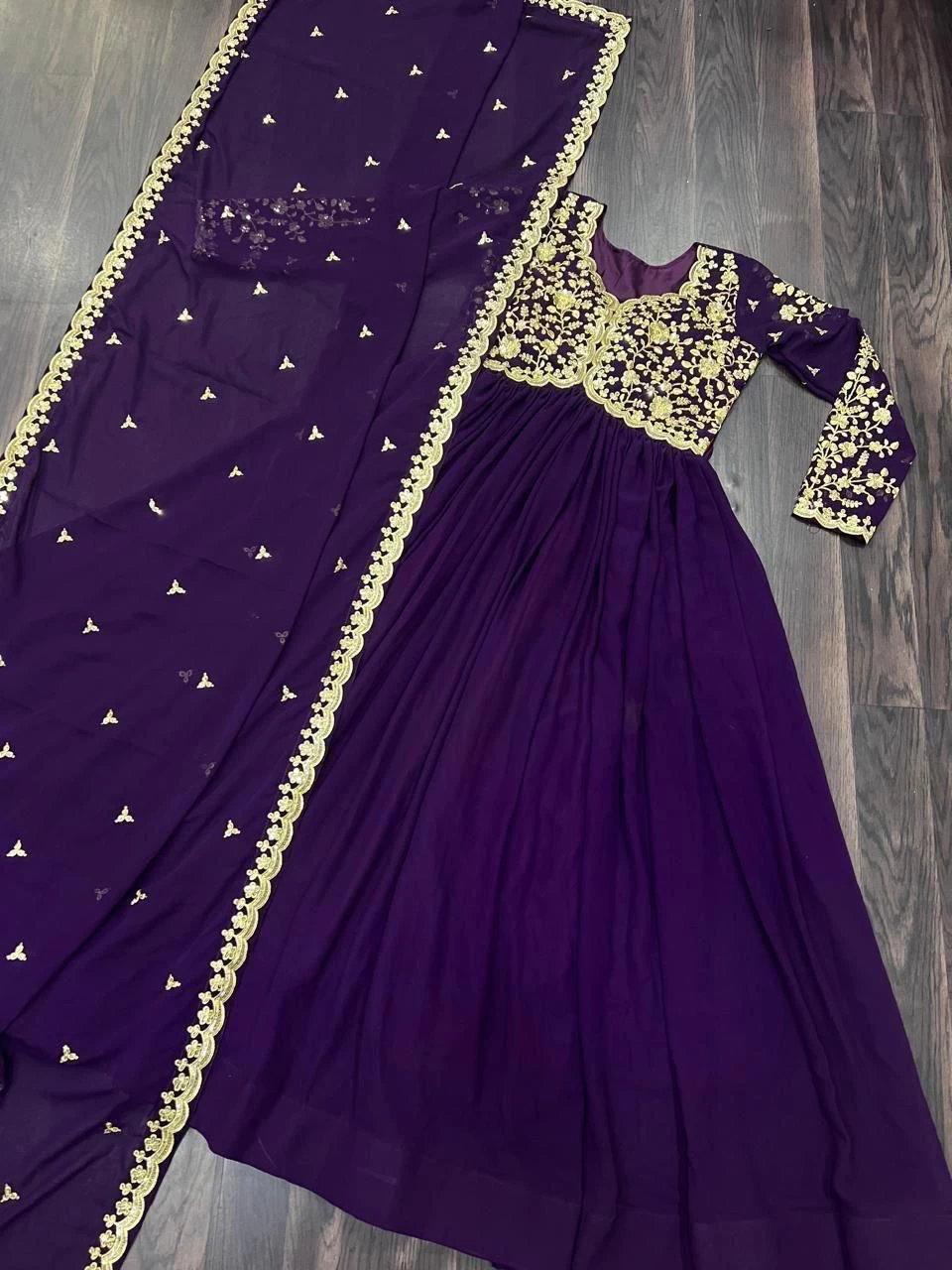 GOWNLOVE Code 9195 Sequins Multi Embroidered Gown