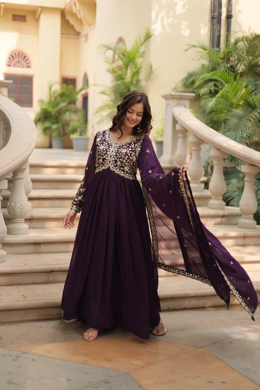 GOWNLOVE Code 9195 Sequins Multi Embroidered Gown