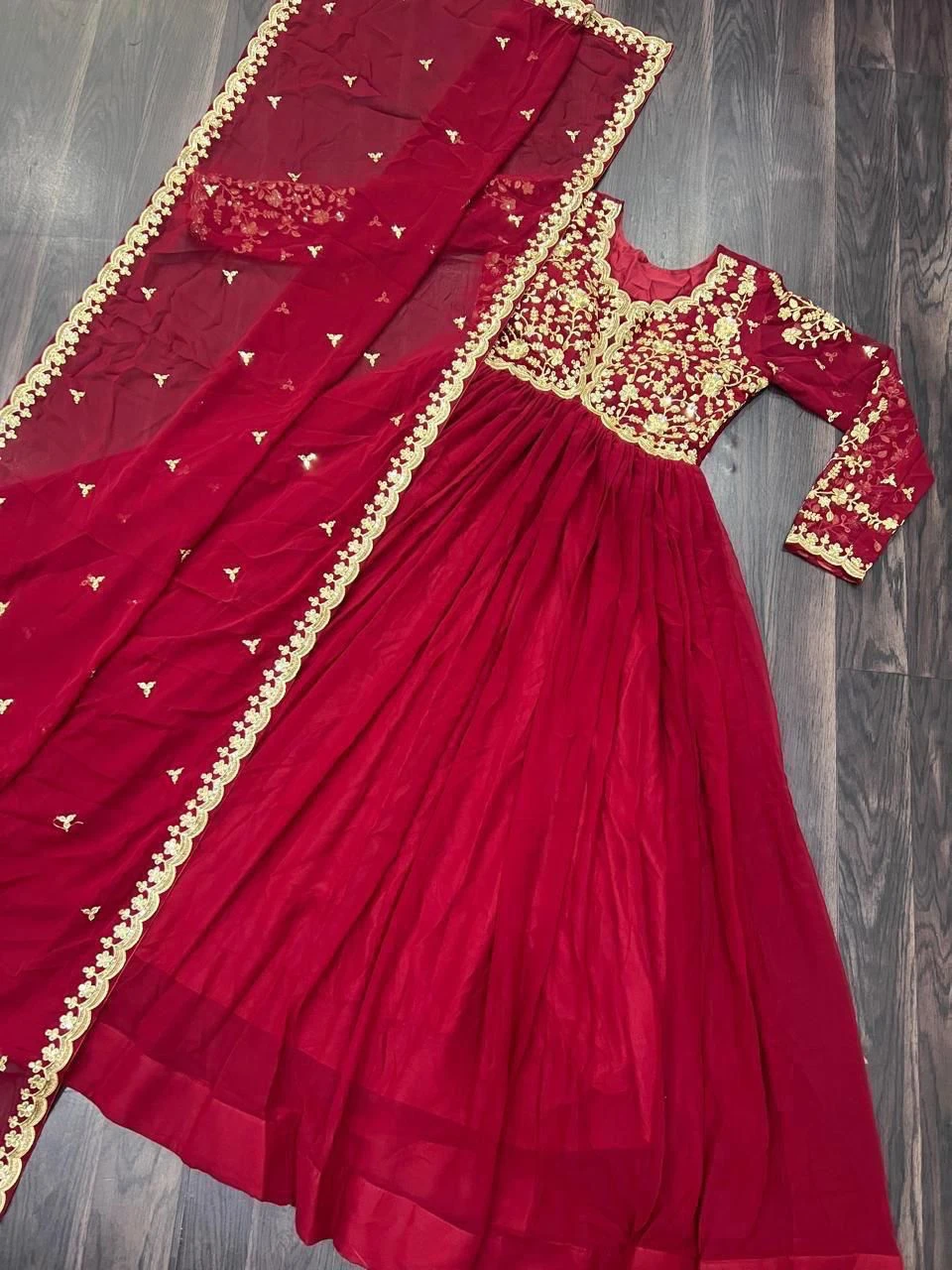 GOWNLOVE Code 9195 Sequins Multi Embroidered Gown