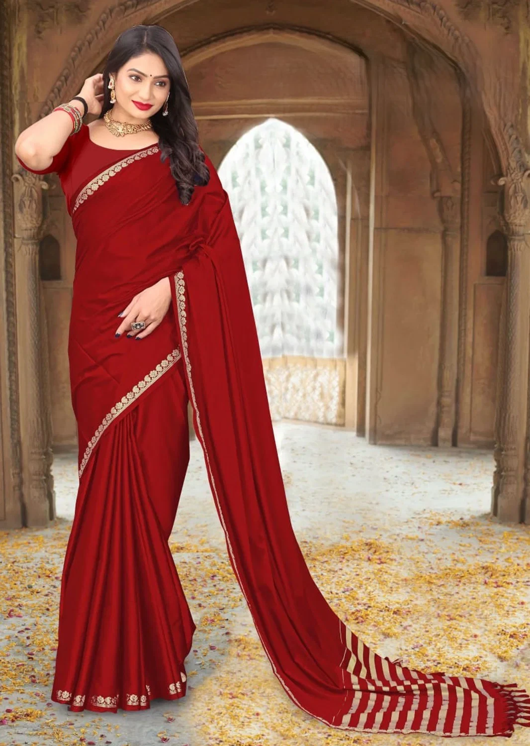 Ismol Silk Soft Mysore Silk Zari Weaving Plain Saree Collection