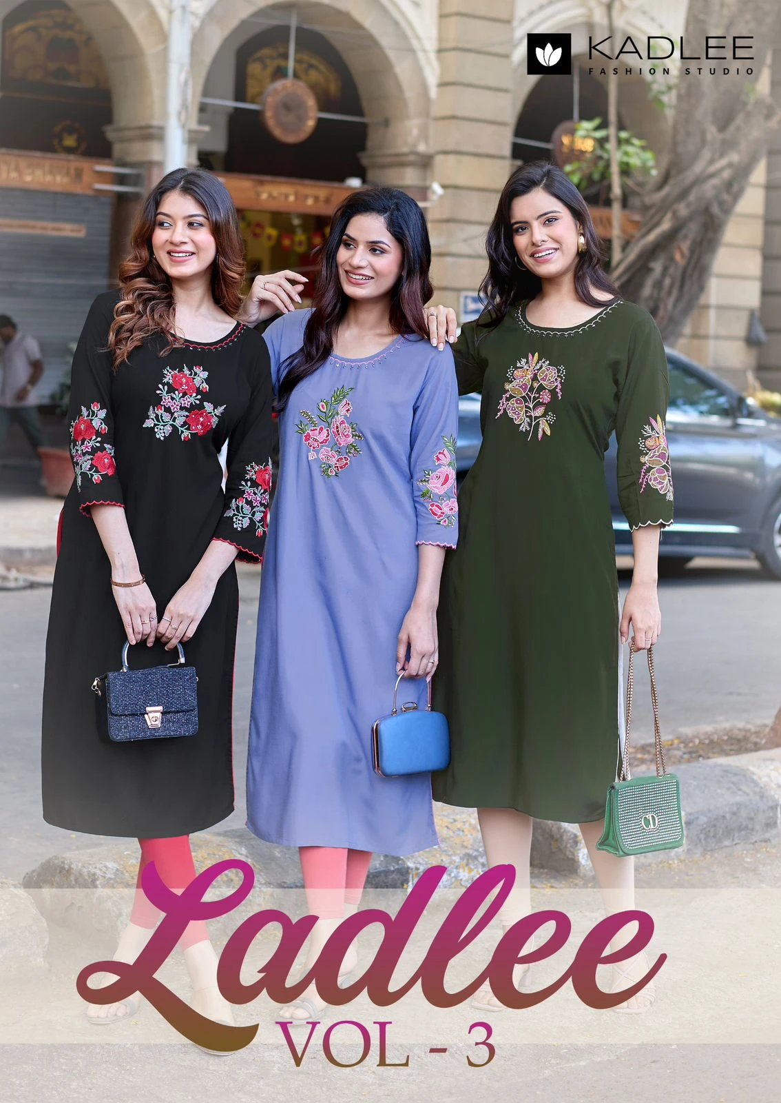 KADLEE Ladlee Vol 3 Rayon Thread & Handwork Kurti