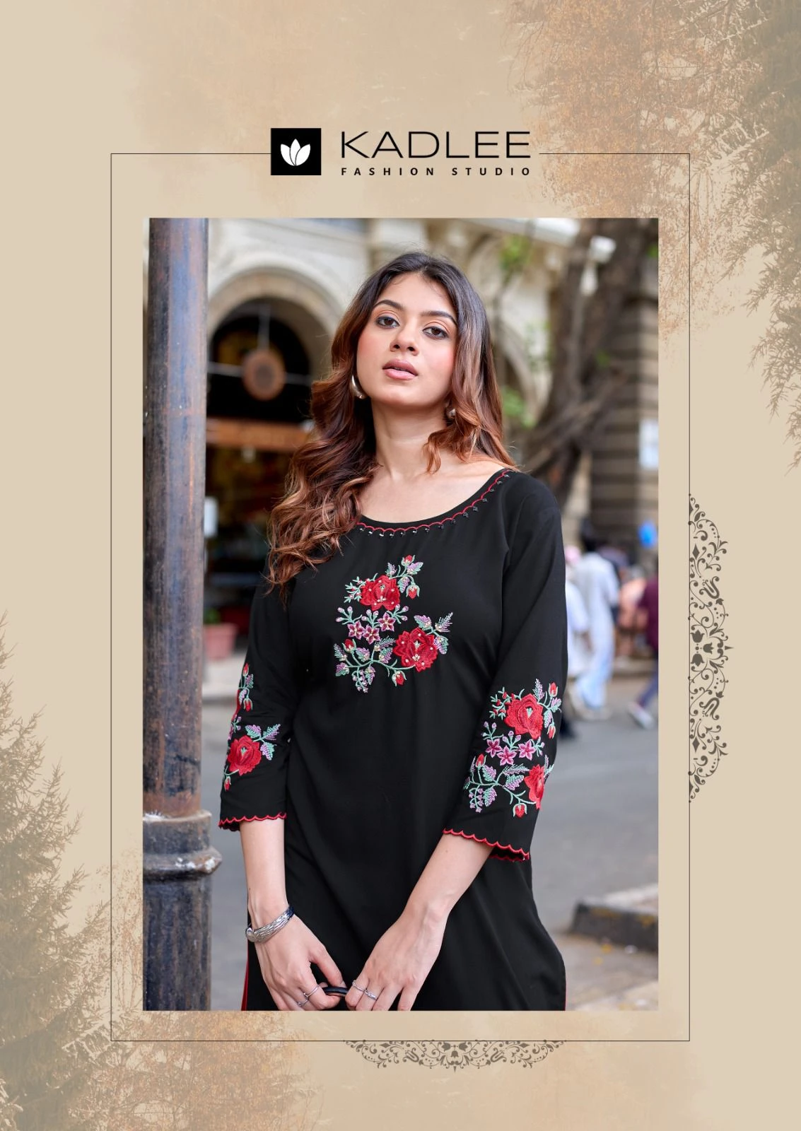 KADLEE Ladlee Vol 3 Rayon Thread & Handwork Kurti
