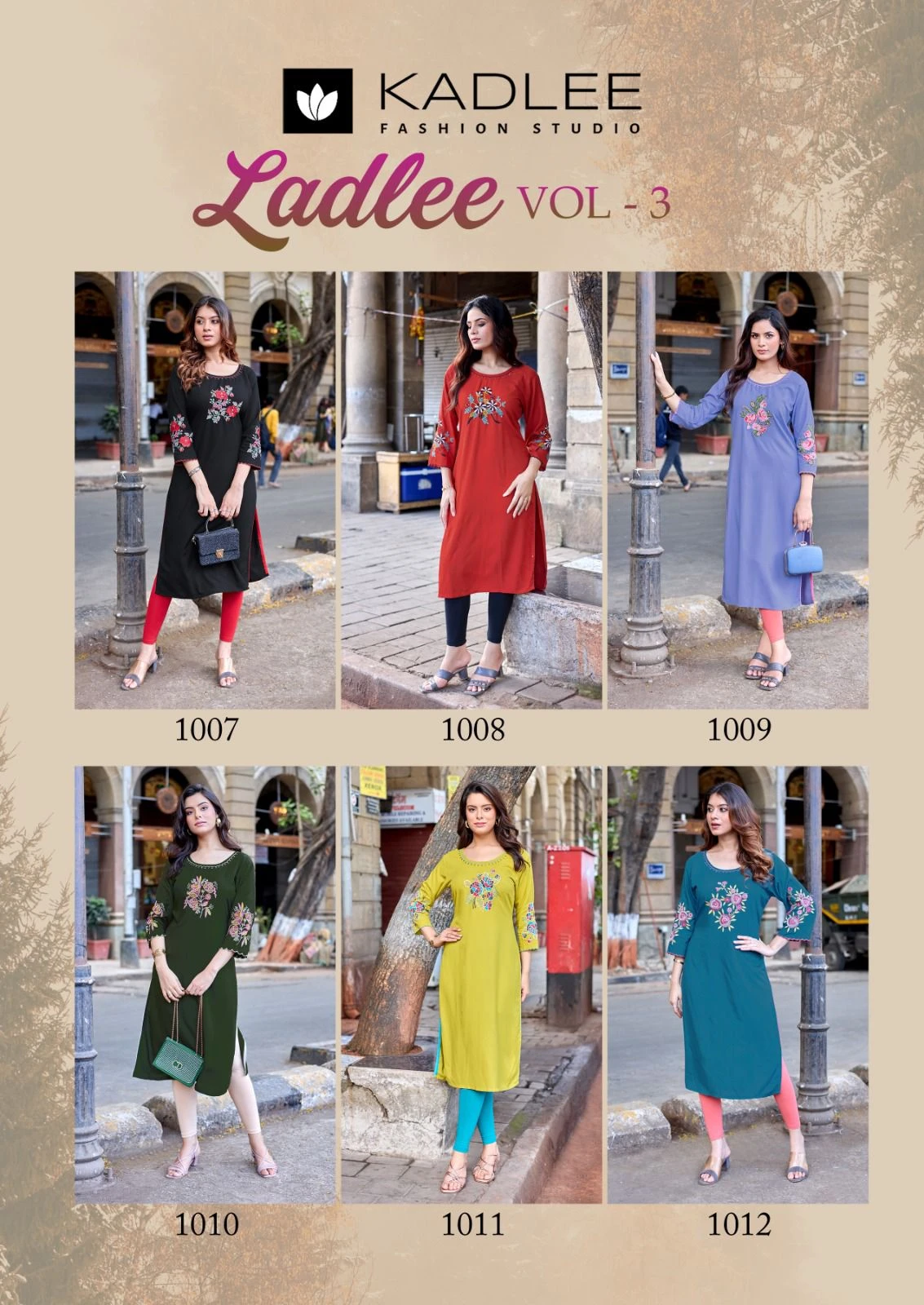 KADLEE Ladlee Vol 3 Rayon Thread & Handwork Kurti