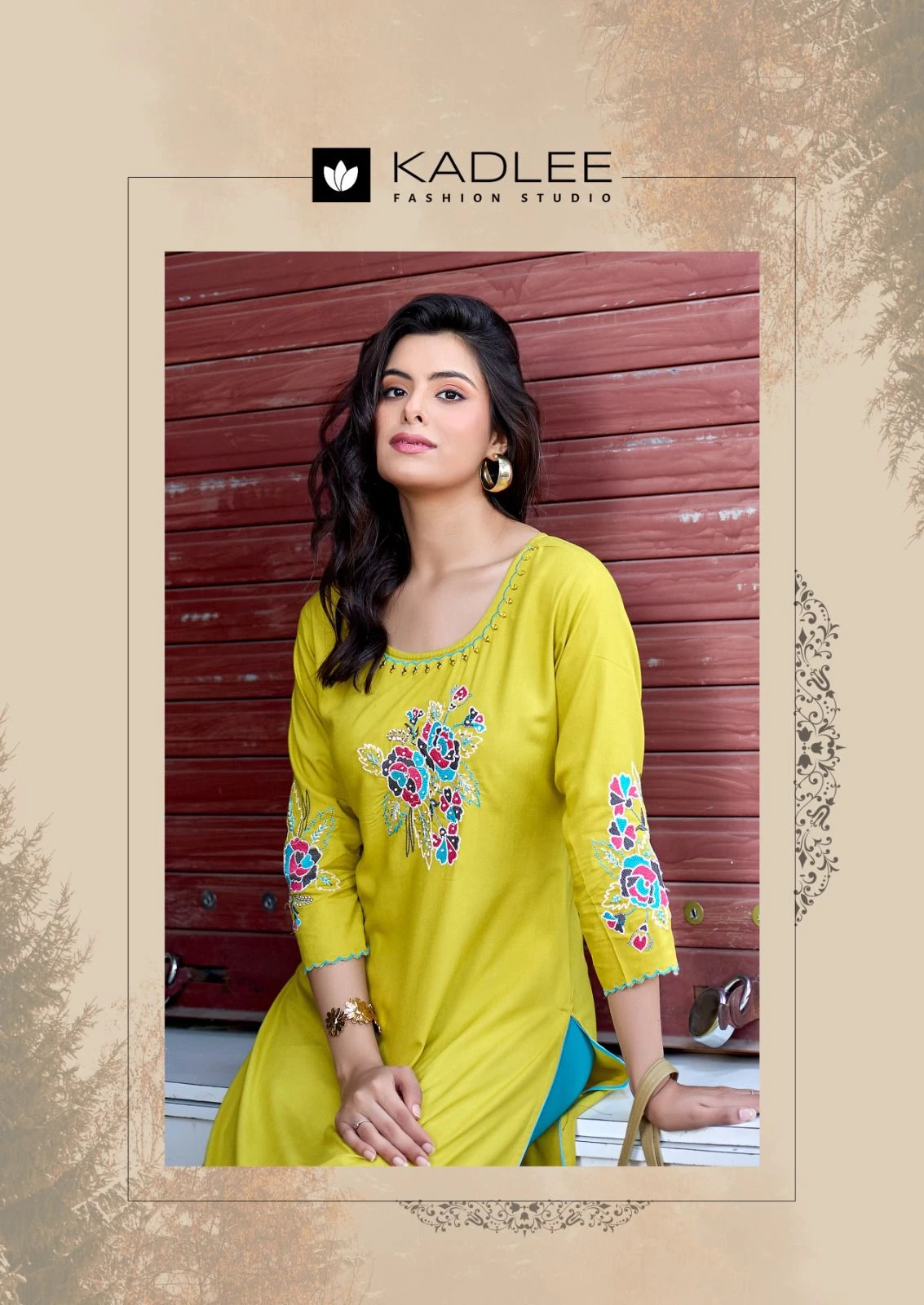 KADLEE Ladlee Vol 3 Rayon Thread & Handwork Kurti