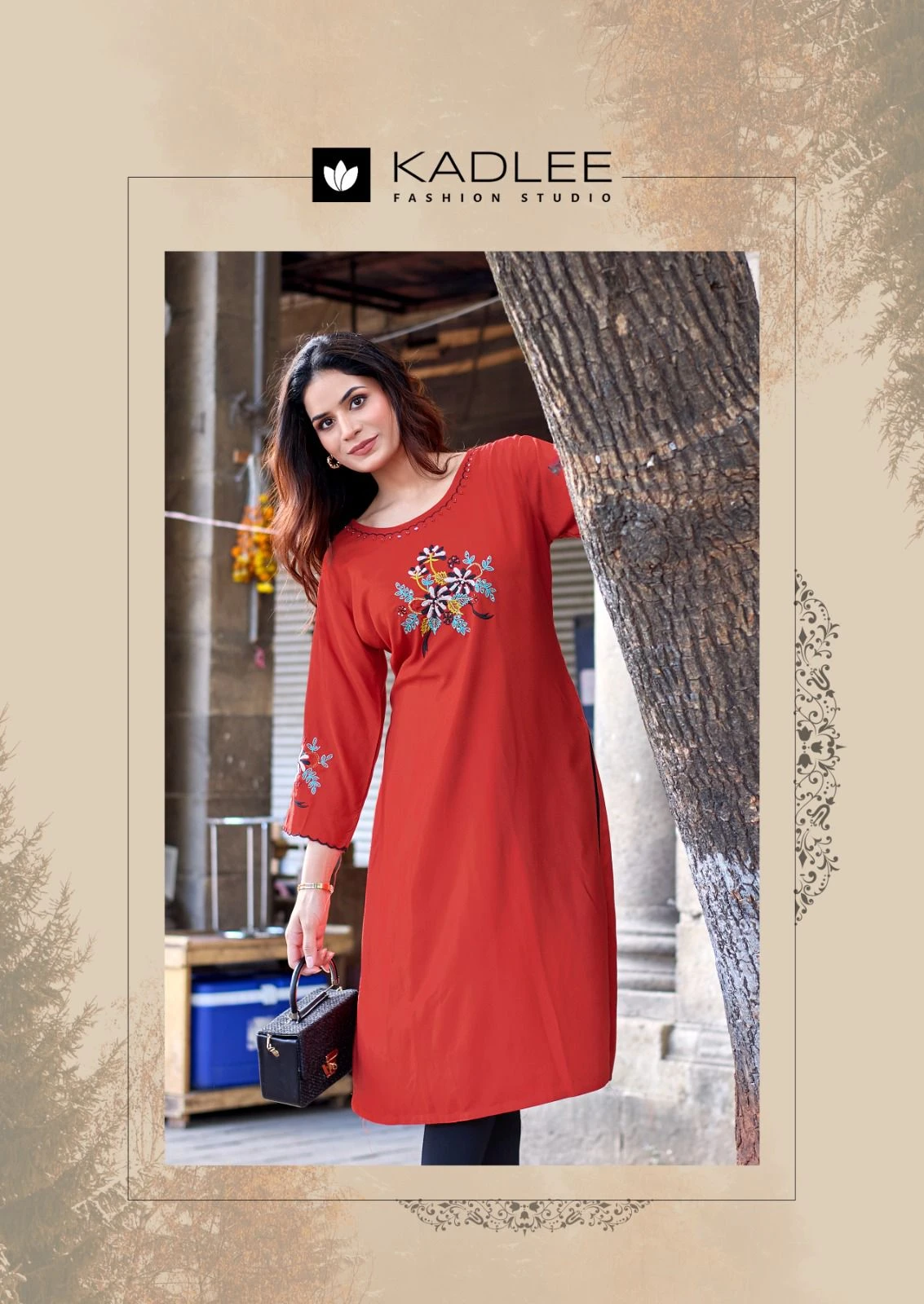 KADLEE Ladlee Vol 3 Rayon Thread & Handwork Kurti