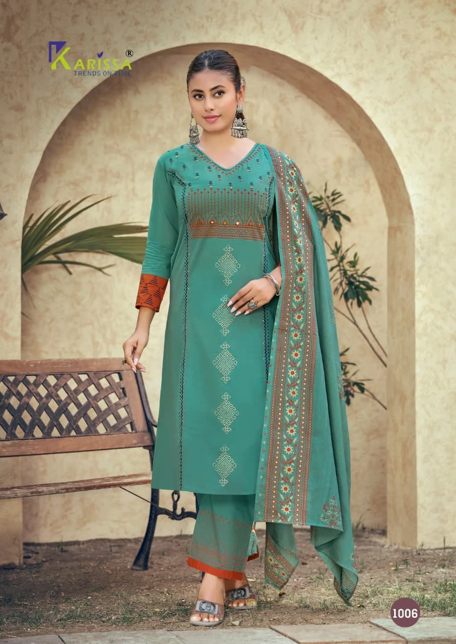 Karissa Kanika Printed Cotton Suit Set