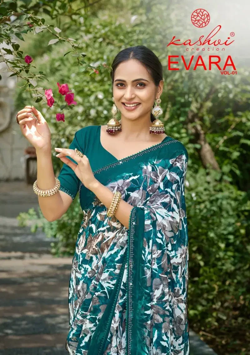 Kashvi Evara Vol 1 Georgette with Embroidery Saree Collection