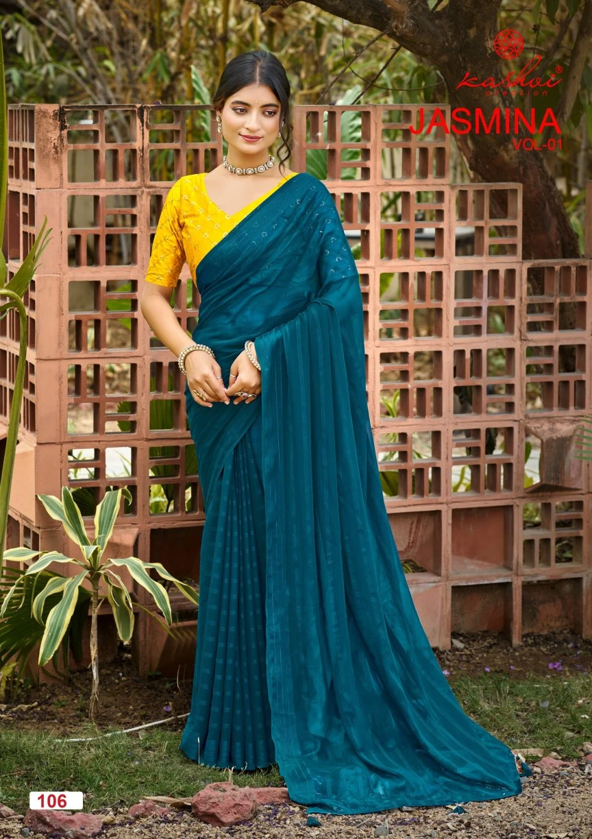 Kashvi Jasmine Vol 1 Soft Sparkle Saree Collection