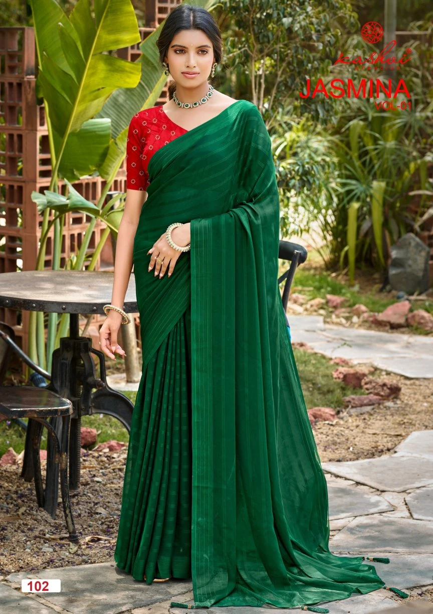 Kashvi Jasmine Vol 1 Soft Sparkle Saree Collection