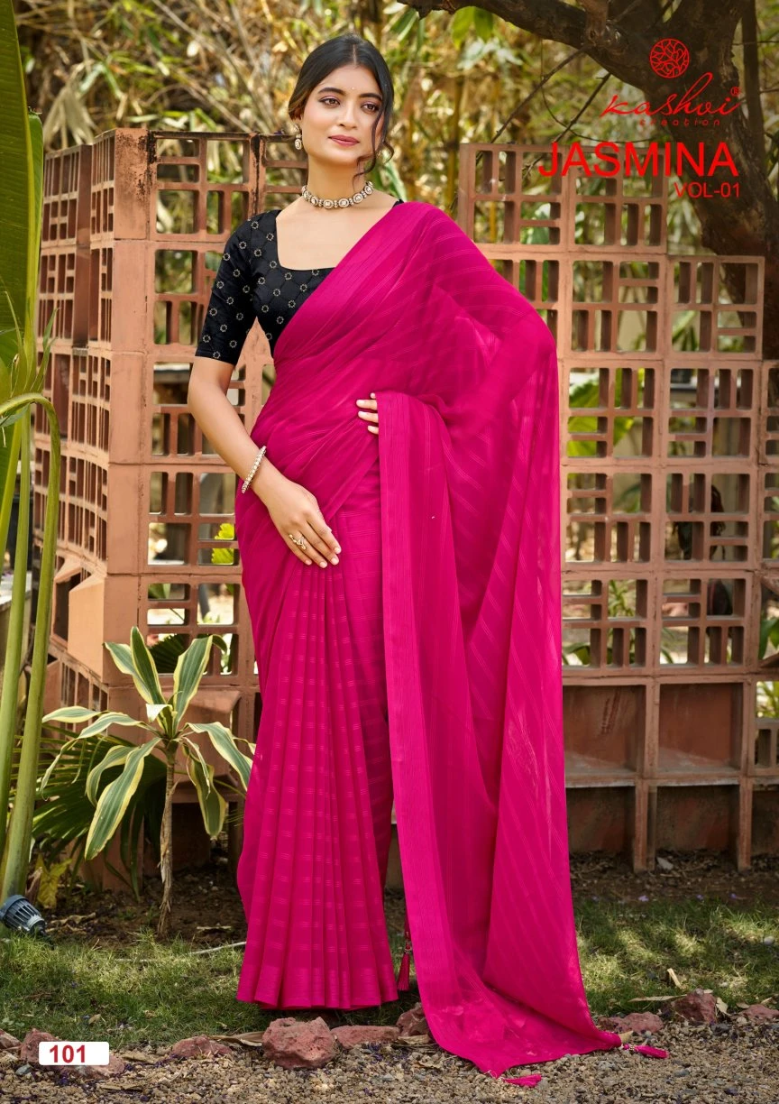 Kashvi Jasmine Vol 1 Soft Sparkle Saree Collection