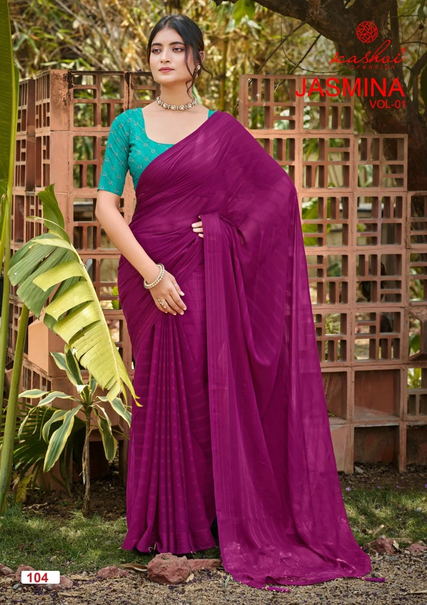 Kashvi Jasmine Vol 1 Soft Sparkle Saree Collection