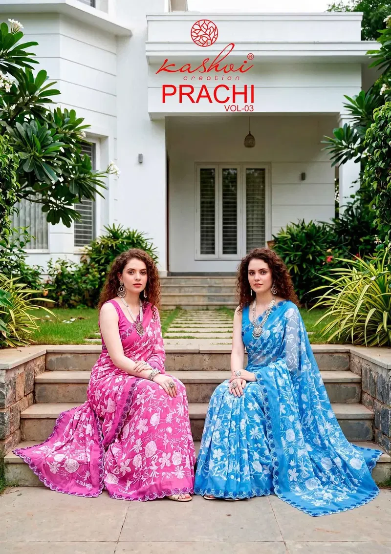 Kashvi Prachi Vol 3 Pc Rimzim with Cutworked Saree