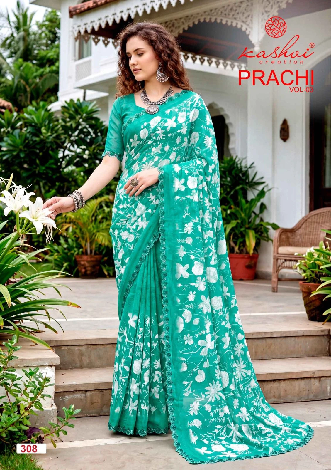 Kashvi Prachi Vol 3 Pc Rimzim with Cutworked Saree