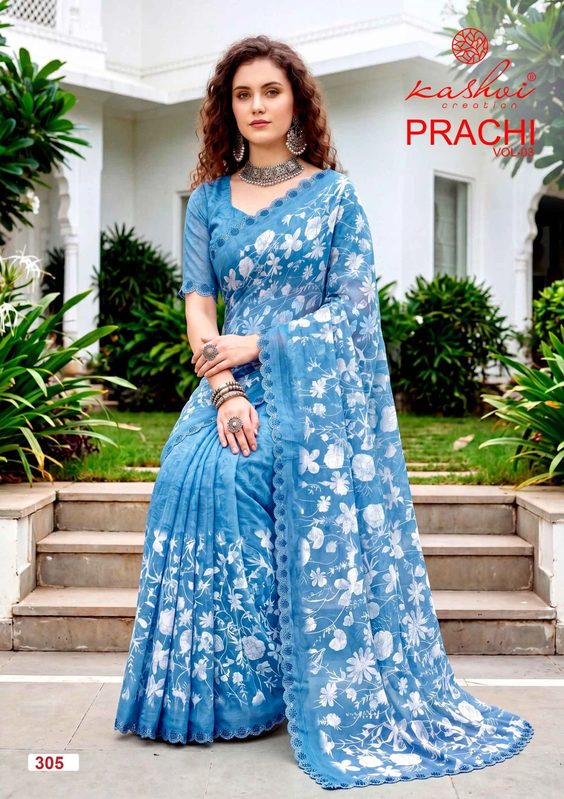 Kashvi Prachi Vol 3 Pc Rimzim with Cutworked Saree