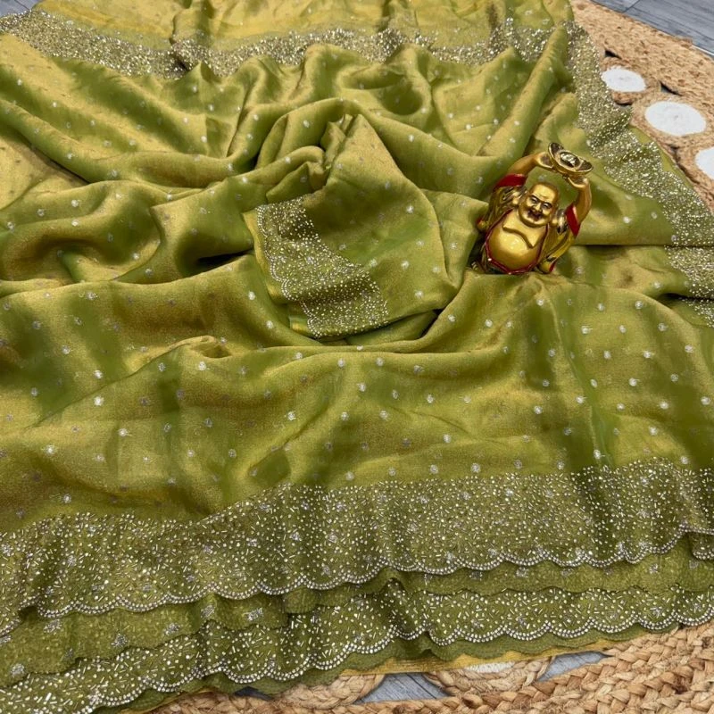 Kc 1002 Space Silk Jarkhan Worked Premium Saree Collection