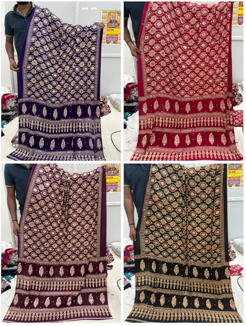 Kc 2138 Sattin Silk Unique Printed Saree Collection
