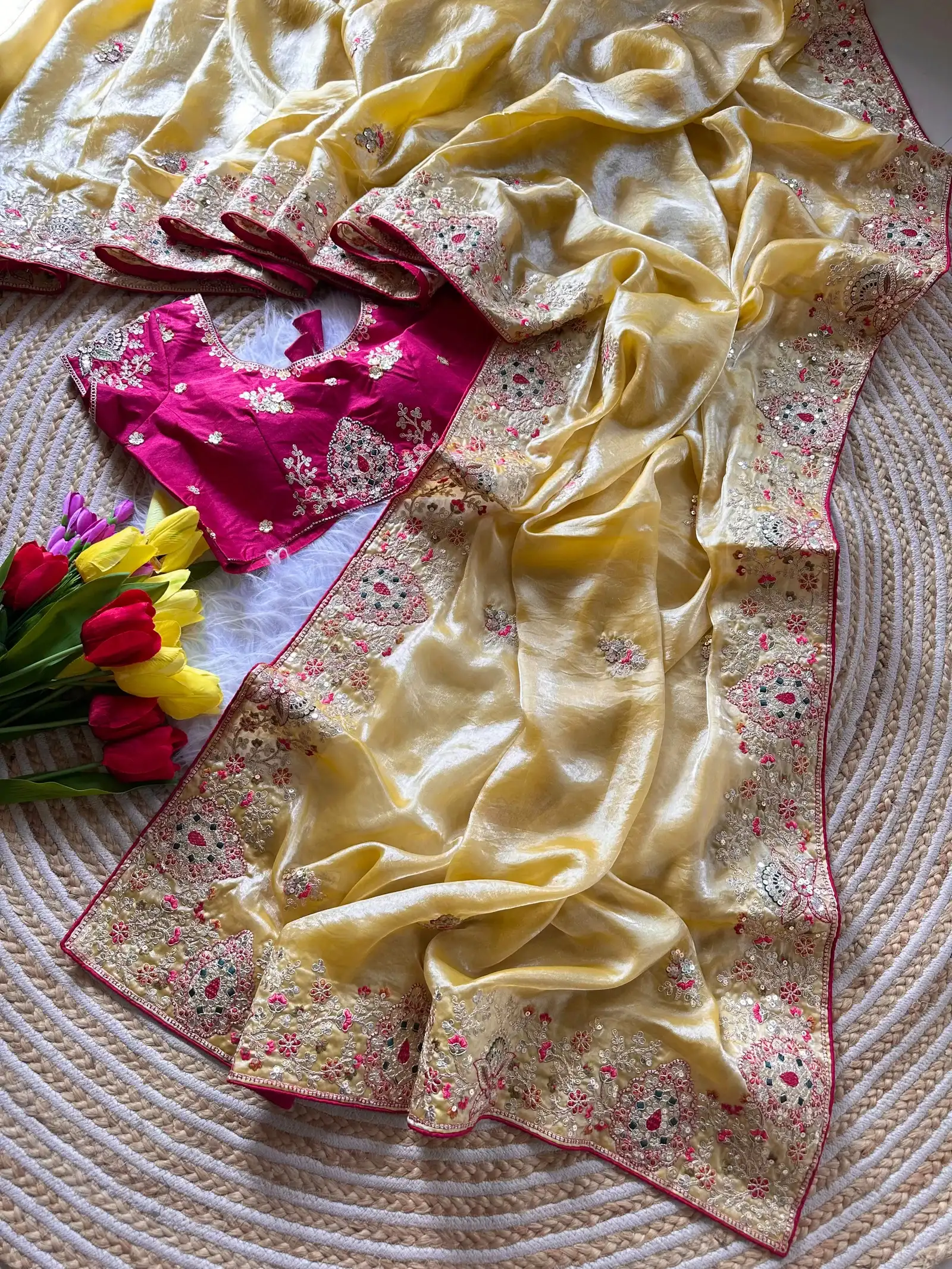 Kc 414 Fandy Silk Embroidered Premium Saree Collection