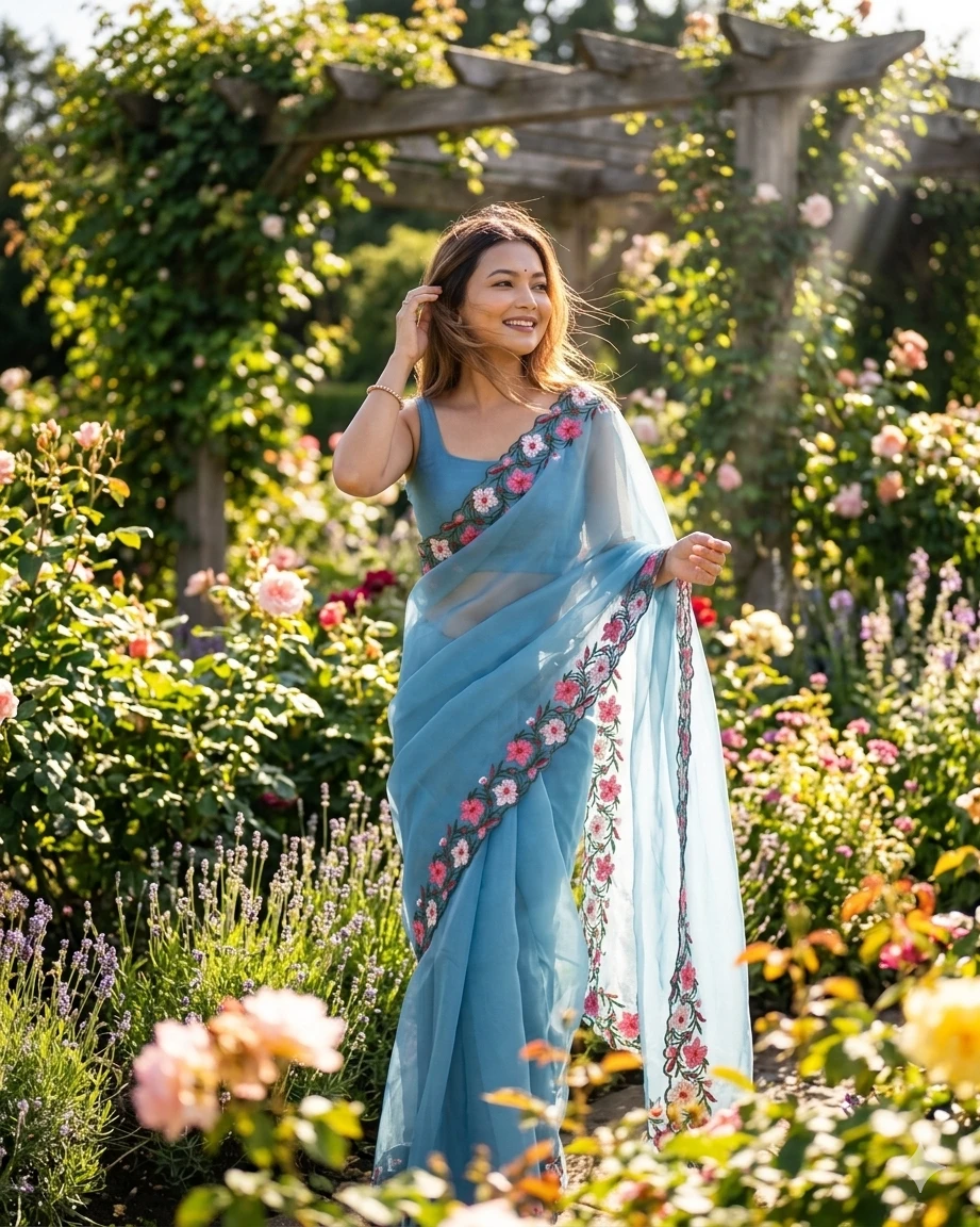 Kc 848 Candy Crush Embroidered Saree Collection