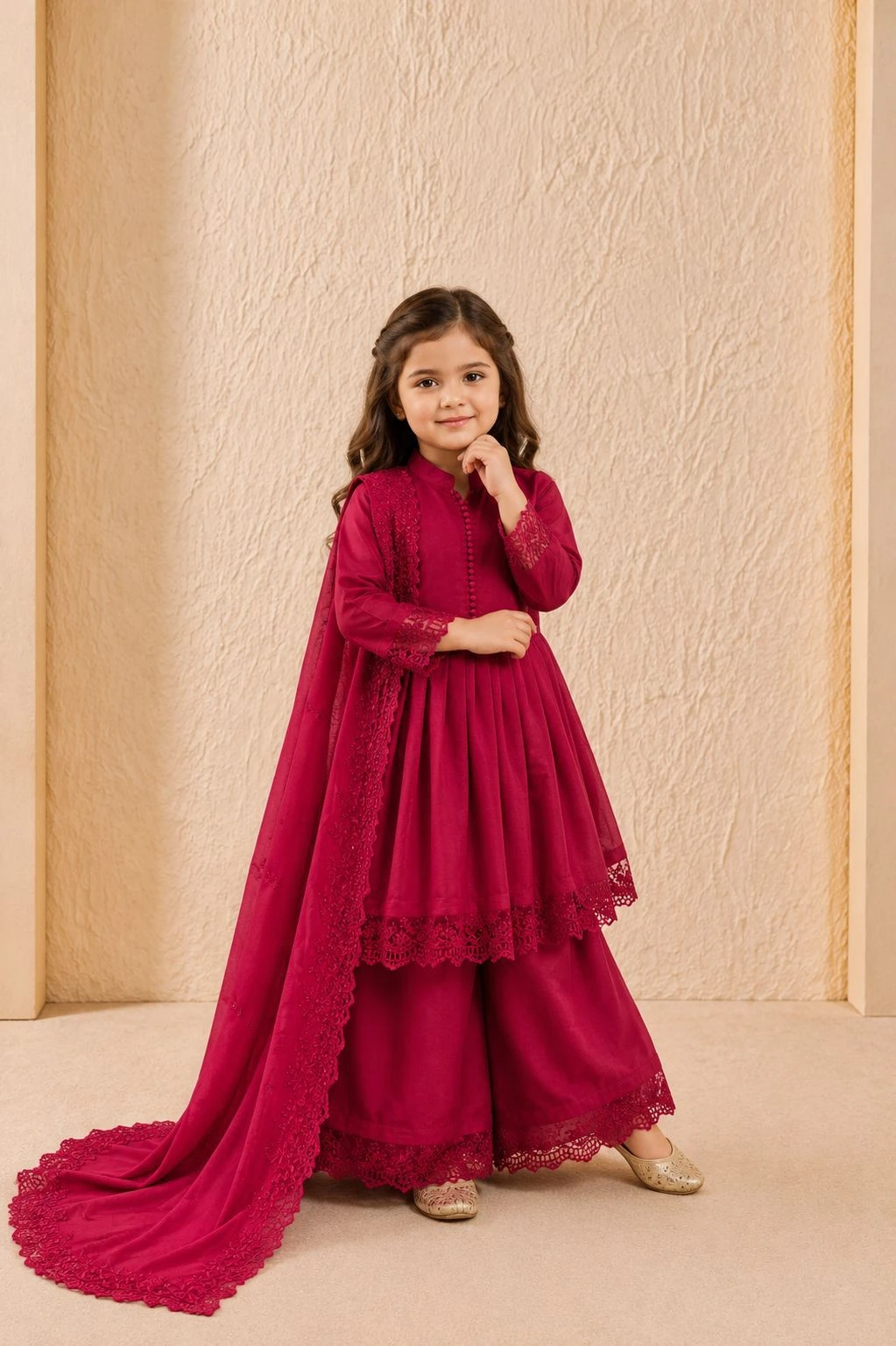 Kids Dress Vinayak Enterprise Laado Rani Kids Gown Set