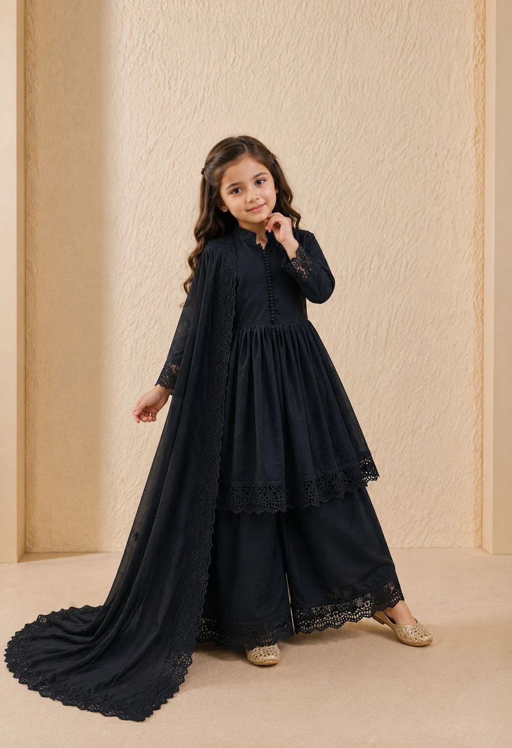 Kids Dress Vinayak Enterprise Laado Rani Kids Gown Set