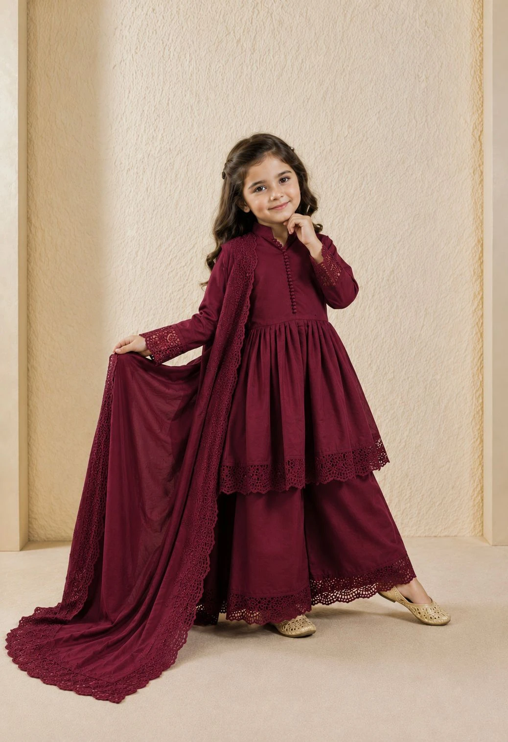 Kids Dress Vinayak Enterprise Laado Rani Kids Gown Set