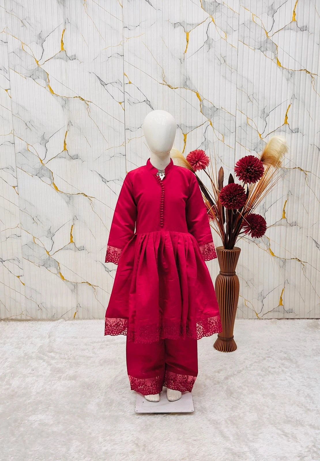 Kids Dress Vinayak Enterprise Laado Rani Kids Gown Set