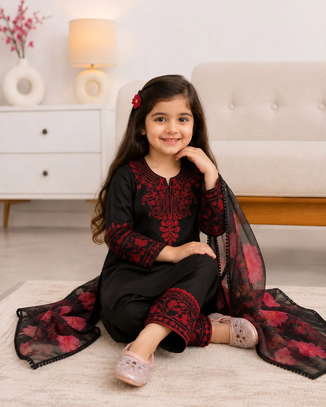 Kids Premium Gajji Silk Designer Suit