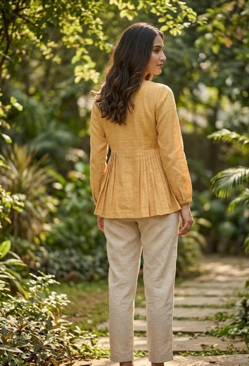 Linen Cotton Top Pant Set Code 9334