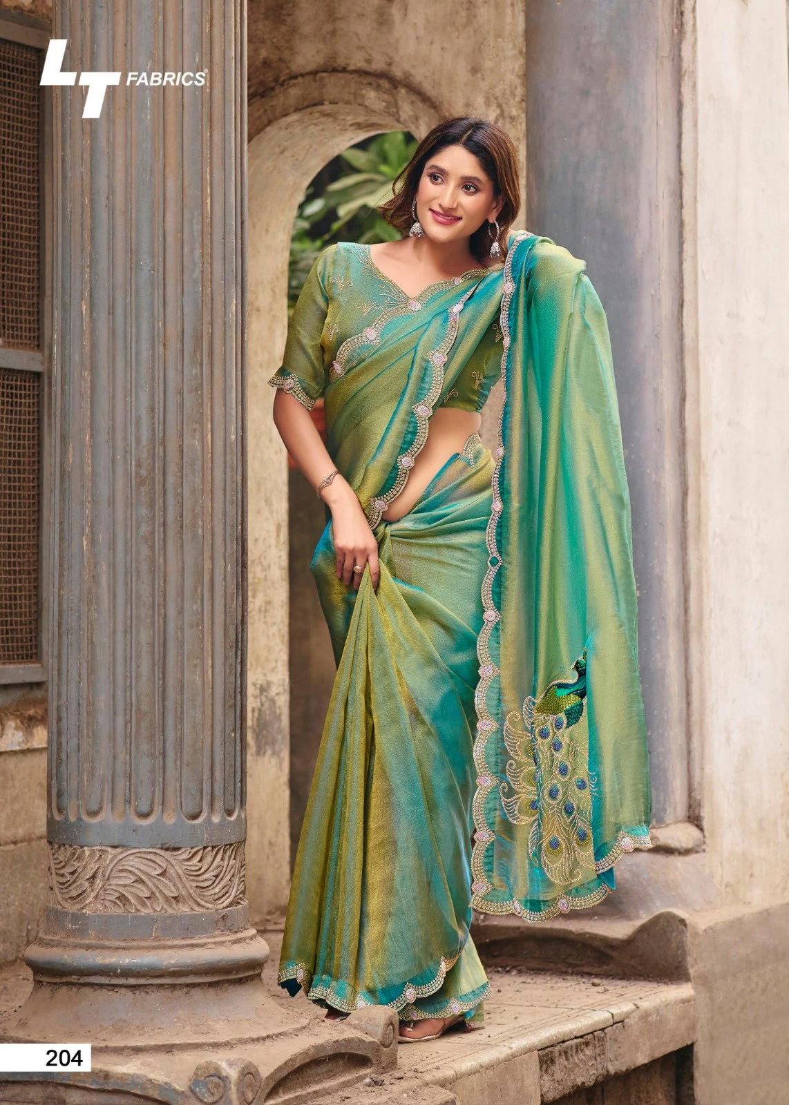 Lt Jimmy Vol 2 Pn Cloud Embroidered Saree Collection