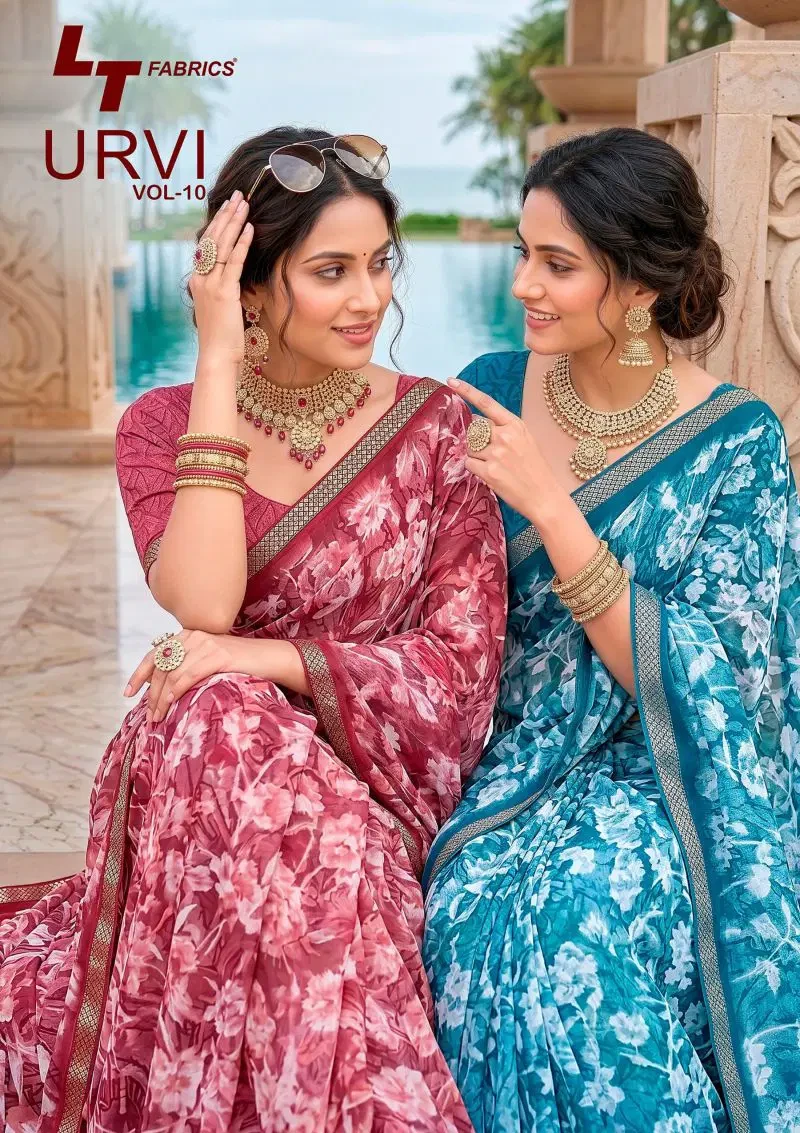Lt Urvi Vol 10 Micro Printed Saree Collection