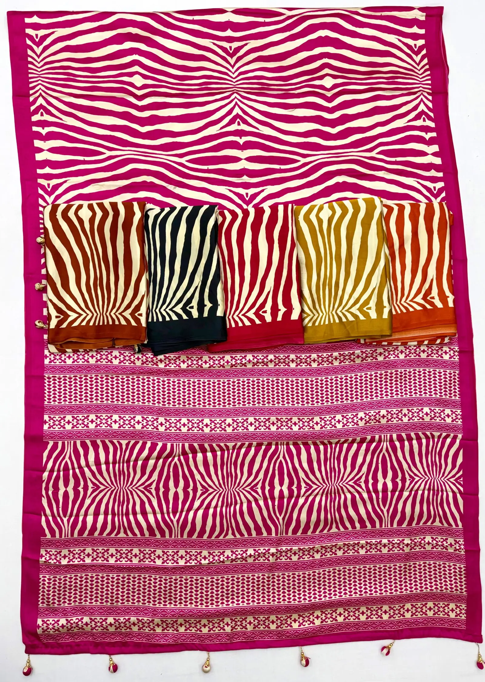 Lux Vol 37 Semi Modal Strip Design Saree Collection