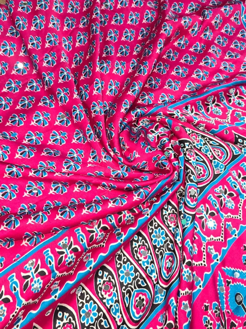 Lux Vol 39 Modal Satin Ajrakh Printed Saree Collection